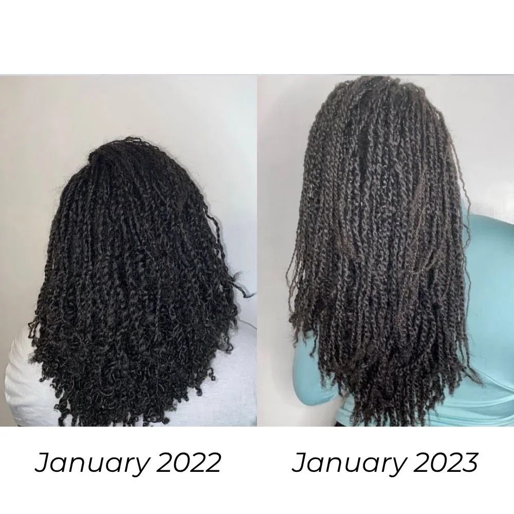 Mini Twist Hair Growth Comparison
