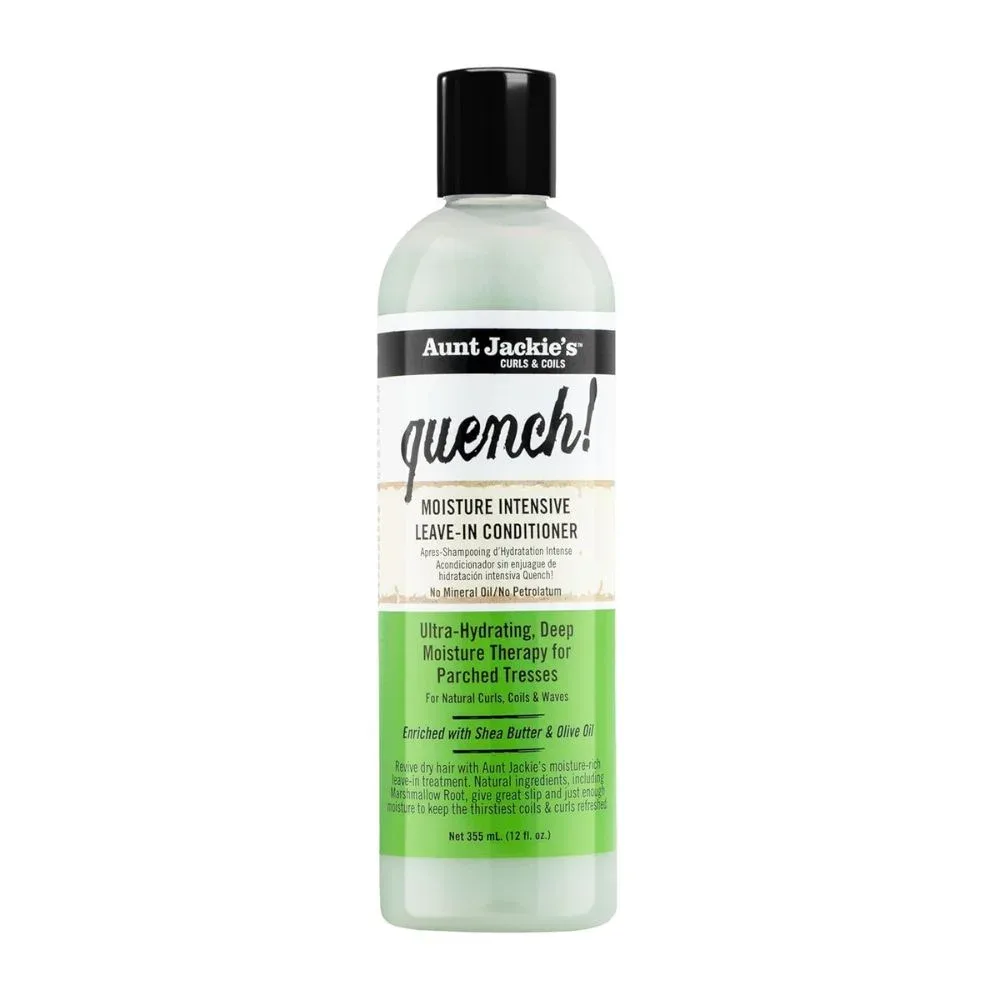 Aunt Jackie’s Quench Moisture Intensive Leave-In Conditioner.