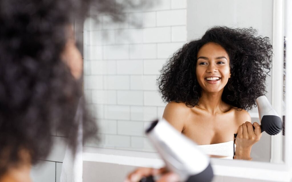 drying natural hair