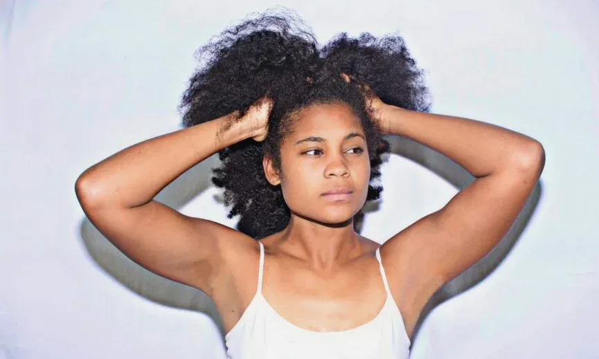 4C natural hair texture showing volume and density