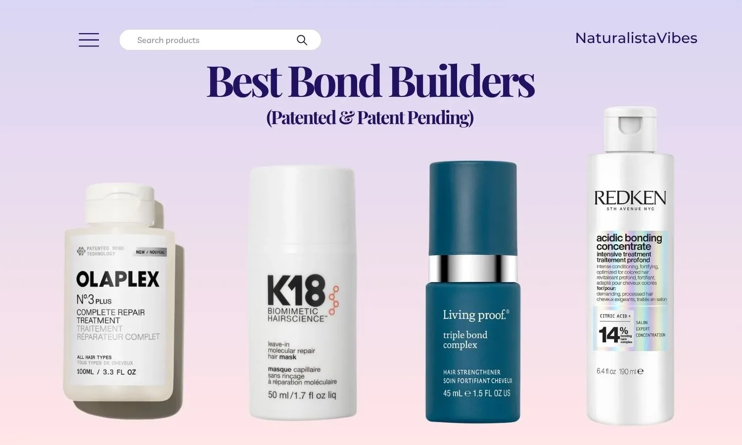 Bond builders for hair designed to strengthen damaged and weakened strands
